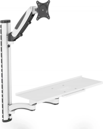 Wall-mounted arm for monitor and keyboard DIGITUS, up to 32" and 8 kg, swiveling and height-adjustable