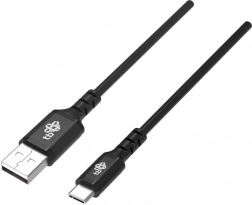 Silikon‑USB‑A‑auf‑USB‑C‑Kabel 2 m, schwarz, Quick Charge