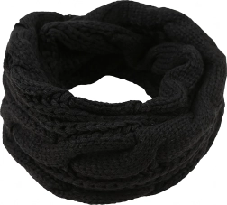 Damen-Schlauchschal Schwarz – warmer Winterschal ohne Enden