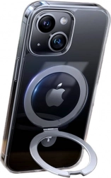 Torras transparent magnetic case with stand for iPhone 15