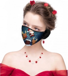 Christmas mask with ear protectors - reindeer