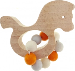 Hess wooden rattle horse natural orange