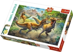 Puzzle 160 pieces – fighting tyrannosaurs Trefl