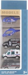 Set of Police Metal Cars with Helicopters