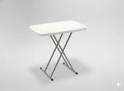 Folding camping and catering table with adjustable height 76.5 × 49.5 cm
