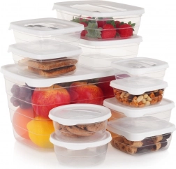 Set aus Kunststoff-Lebensmittelbehältern mit Deckel, 11 Stk.