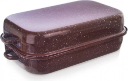 Geëmailleerde braadslede met deksel 4 l