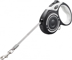 Dogness 5 m retractable leash with flashlight and bag dispenser (grey)