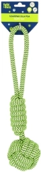 Groene trektoy voor hond van katoenen touw