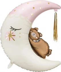 Ballon en aluminium ourson sur la lune 71 × 86 cm