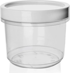 Plastic round food container with seal and screw lid 940 ml