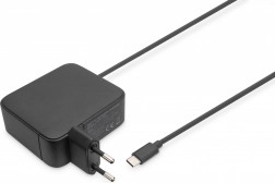 USB-C PD 3.0 100 W GaN Wall Charger with Built-in 1.2 m Cable – Black