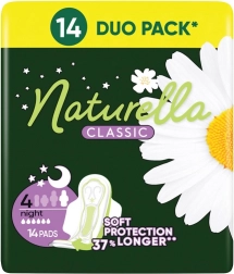 Naturella Classic sanitary pads Night with wings 14 pcs