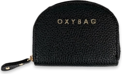 Damen-Ledergeldbörse schwarz