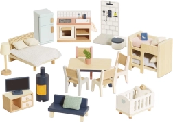 Grote houten meubelset voor het Le Toy Van-poppenhuis