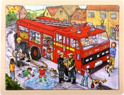 Bigjigs Toys Wooden Puzzle Firefighters 24 Pieces