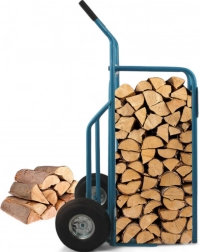Transportwagen 2-in-1 für Holz mit Schaufel, Stahl, 100 kg, Luftreifen