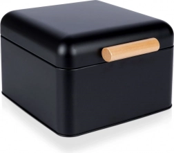 Metall-Brotkasten schwarz 22 × 20 × 14 cm