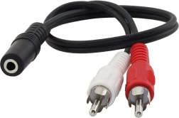 Adapter 3,5 mm jack naar 2 RCA voor audio-aansluiting
