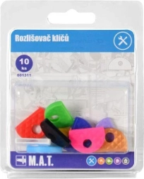 Capuchons de différenciation en caoutchouc pour clés, assortiment de couleurs (10 pcs)