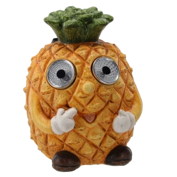 Figurine solaire de jardin en forme de fruit avec LED, 10 × 10 × 14 cm, motifs assortis