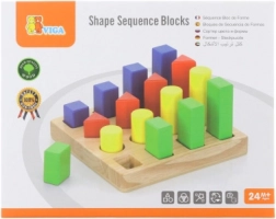 Puzzle d’encastrement en bois – couleurs et formes