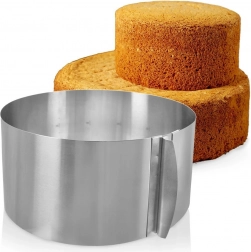 Verstelbare roestvrijstalen taart-ring 16–30 cm