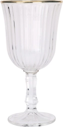 Verre à vin en verre 220 ml avec bord doré