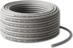 Câble patch UTP CAT6, cuivre Cu, 1 Gb/s, 100 m, gris