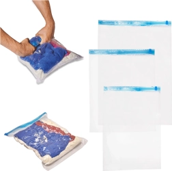Vacuum Bags for Clothing, Set of 9 Pieces, 3 Sizes
