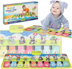 Interactive musical piano playmat with recording