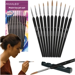 Set de pinceaux de peinture avec support Maaleo 11 pcs