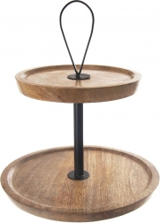Two-tier wooden stand MANGO 30 cm