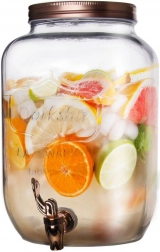 Getränkespender aus Glas mit Zapfhahn 8,8 l