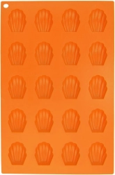 Siliconen koekjesvorm schelpjes, oranje