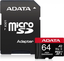 Carte microSD ADATA High Endurance 64GB UHS-I U3 V30 A2