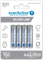 Wiederaufladbare AAA-Batterien 800 mAh – 4 Stk.