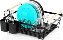 Black dish drainer 45 × 33 × 18 cm