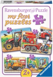 Ravensburger Mon premier puzzle Machines de transport 4-en-1 (2, 4, 6, 8 pièces)