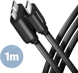 Kabel Micro-B USB auf USB-C 3.2 Gen 1 1m 3A ALU PVC