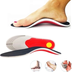 Orthopädische EVA-Schuhsohlen mit Fußgewölbestütze, für Plattfüße, Größe S 35–40