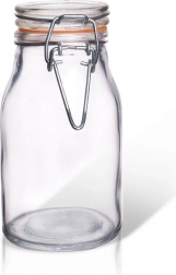 Glass canning jar with clip 200 ml