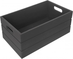 Wooden storage box 31 × 21 × 13 cm, black