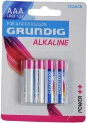 Alkaline batteries AAA 1.5 V 4 pcs GRUNDIG