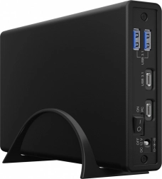 Boîtier externe ICY BOX pour HDD/SSD 2,5"/3,5" avec USB‑C et hub USB