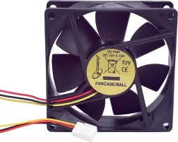 Ventilator 80x80x25 mm 3-pins BALL