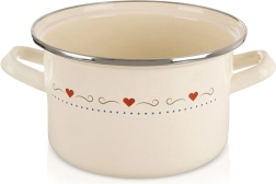 Geglazuurde pan Tonca 18 cm, 2 l, crèmekleurig