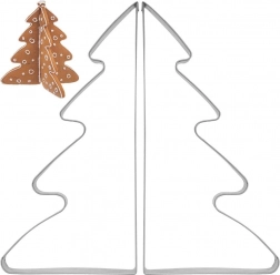 Set of Cookie Cutters Christmas Tree 3D, Stainless Steel, 15.5 cm, 2 pcs
