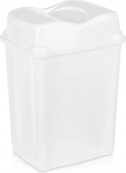 Kunststoff-Mülleimer mit Schwenkdeckel 28 l weiß