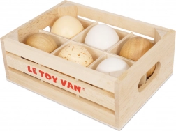 Le Toy Van farmer’s eggs in a crate